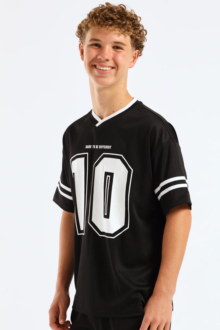 Boys Mesh Sport T-Shirt - Black