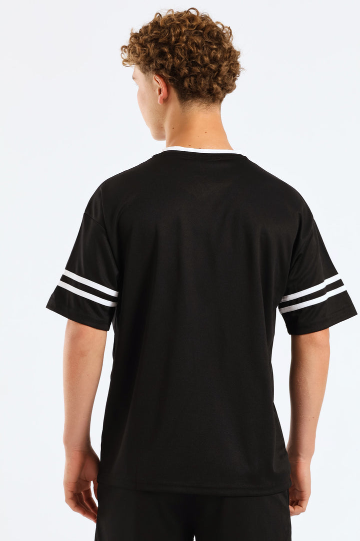 Boys Mesh Sport T-Shirt - Black