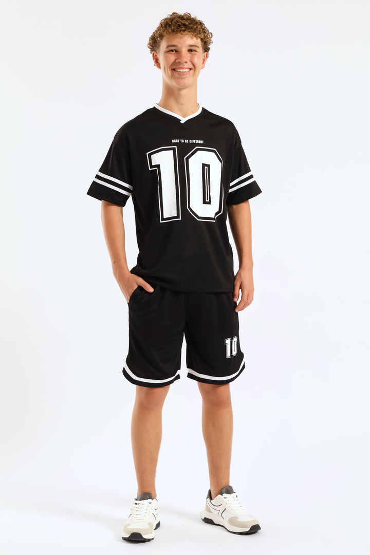 Boys Mesh Sport Shorts - Black