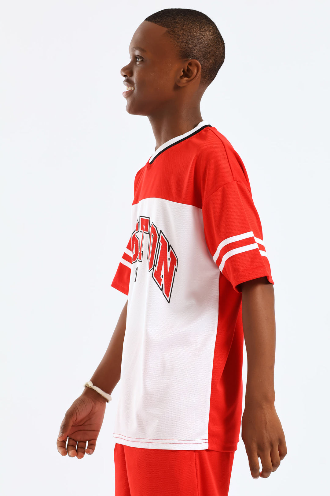 Boys Mesh Sport T-Shirt - Red