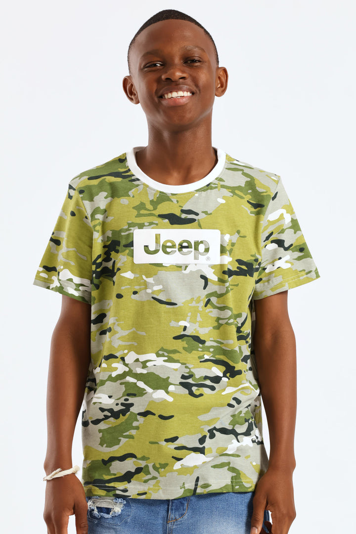 Boys Camo Tee - Green