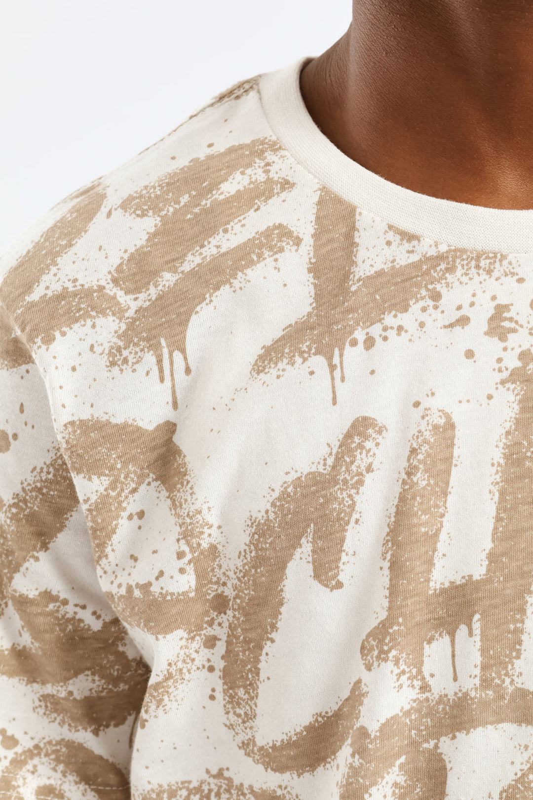 Boys Grafitti T-Shirt - Cream