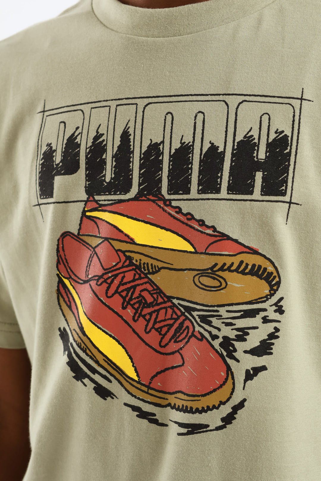 Boys Lux Army Sneaker Print Tee - Green