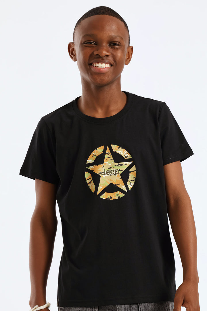 Boys Fashion Star Tee - Black