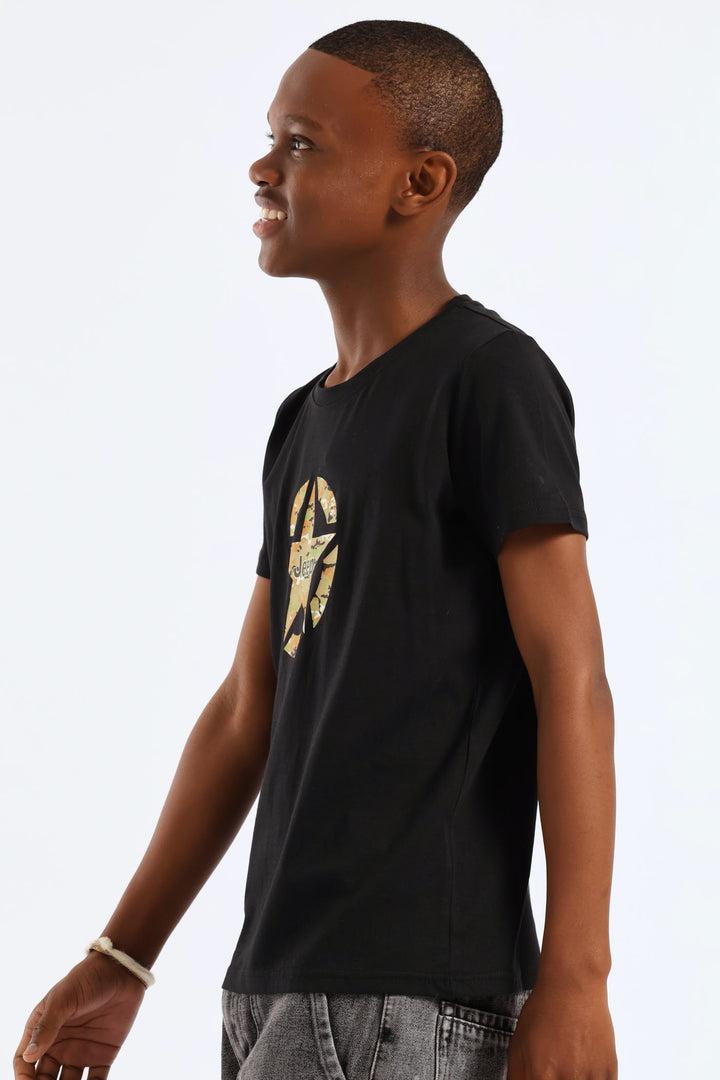 Boys Fashion Star Tee - Black