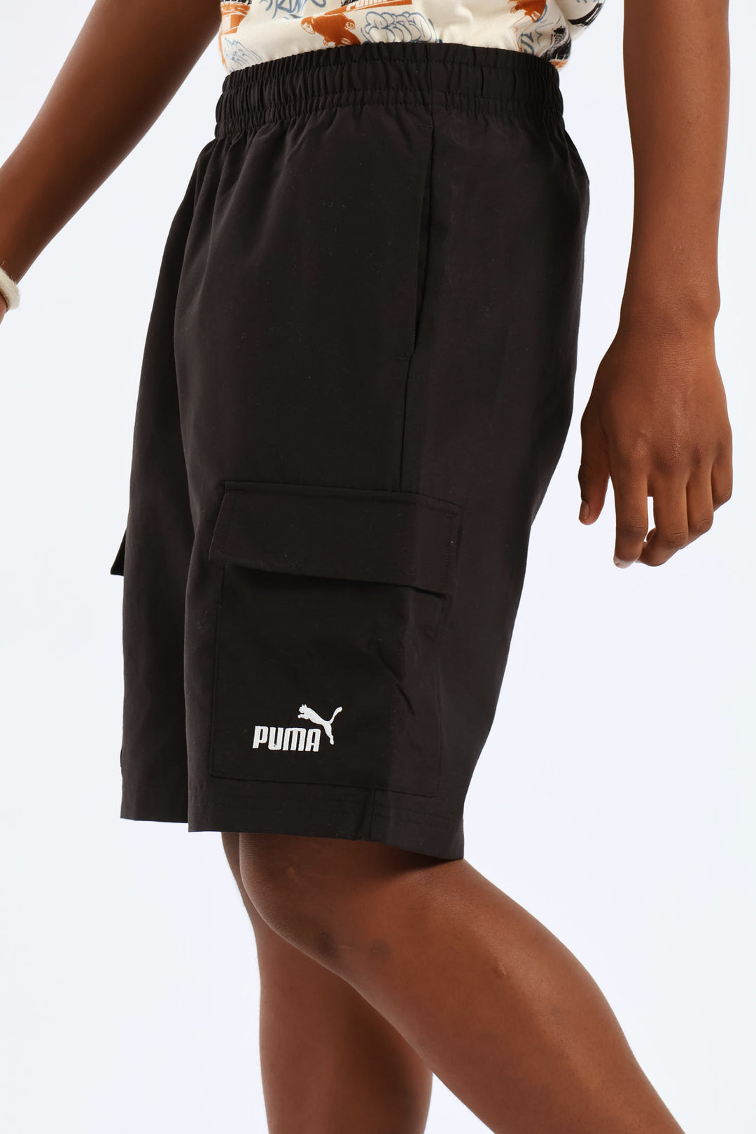 Boys Woven Cargo Short - Black