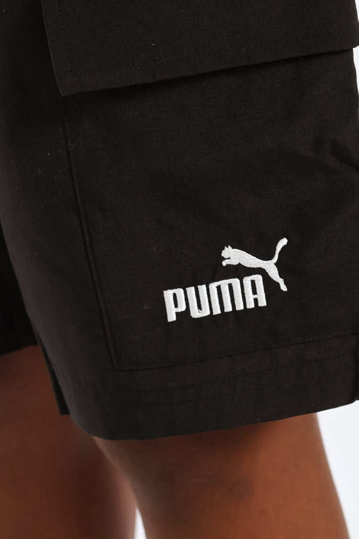 Boys Woven Cargo Short - Black