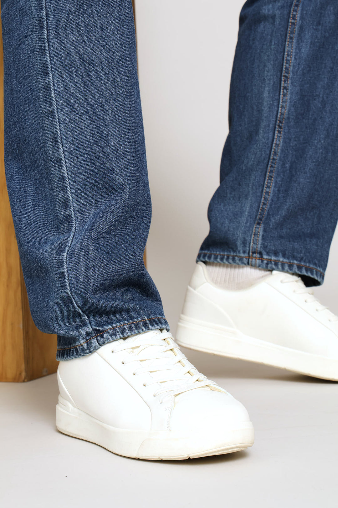 Rigid Straight Denim Jean - Dark Blue