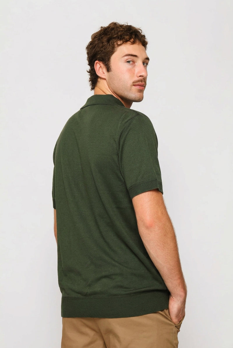 Louis Knit Golfer - Olive
