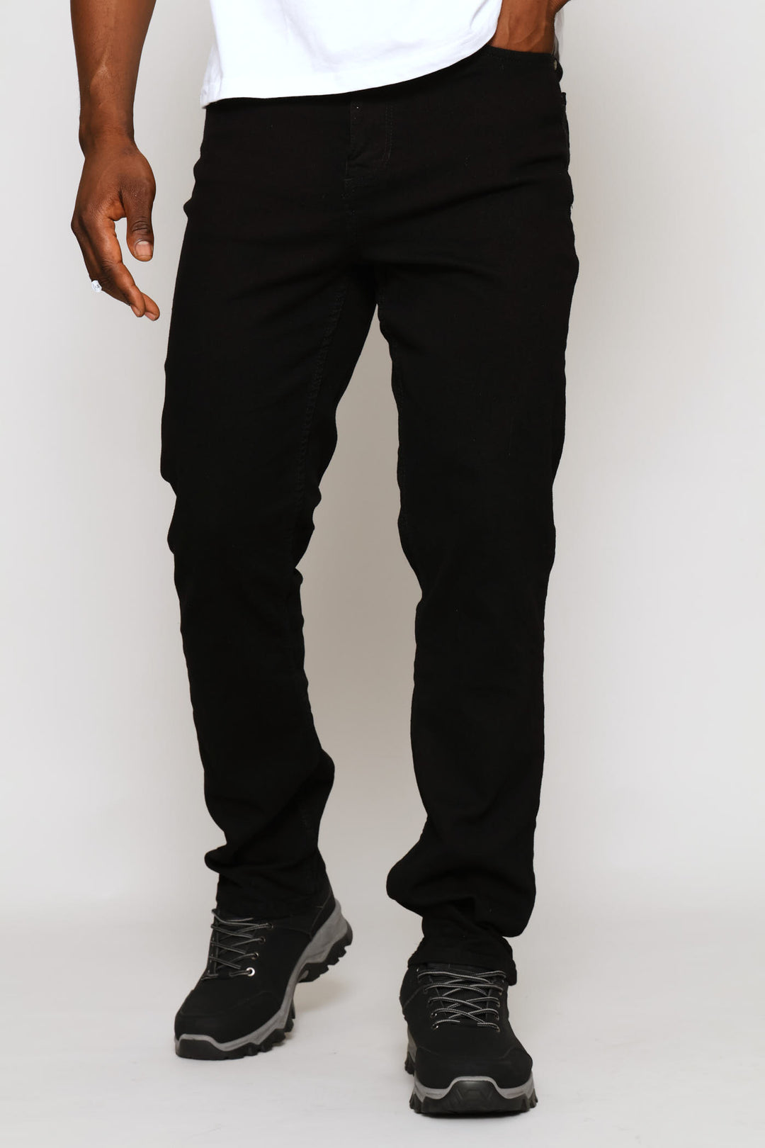 Stretch Straight Denim - Black