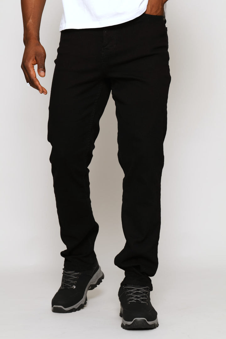 Stretch Straight Denim - Black