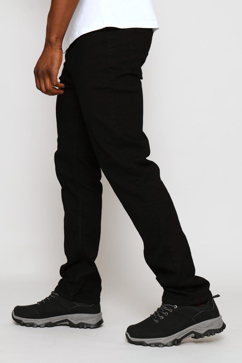 Stretch Straight Denim - Black