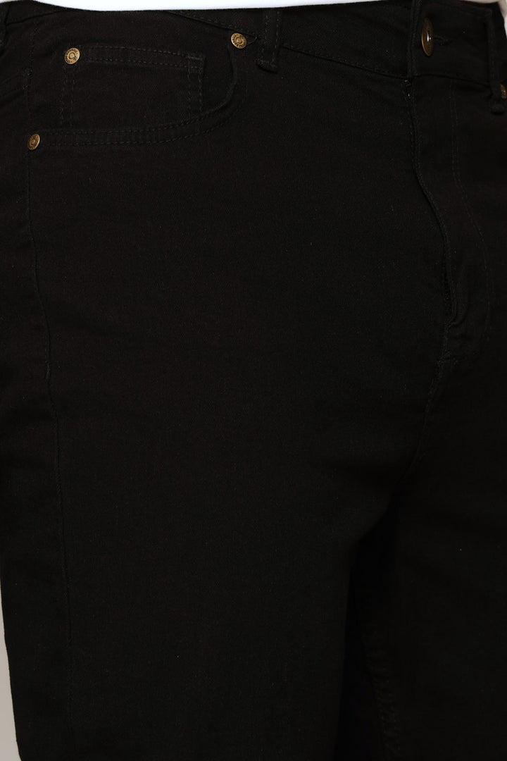 Stretch Straight Denim - Black