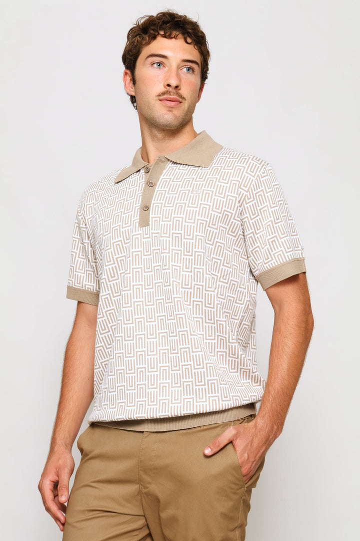 Milano Knit Golfer - Taupe
