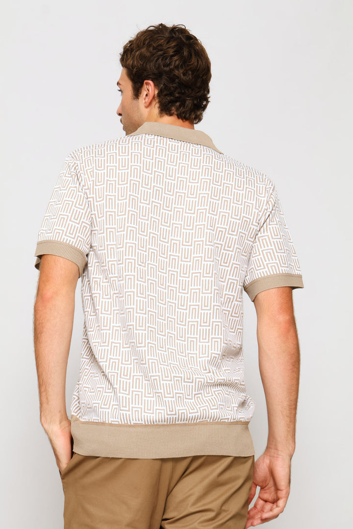 Milano Knit Golfer - Taupe