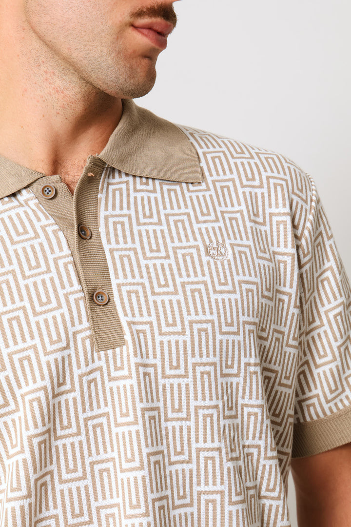 Milano Knit Golfer - Taupe