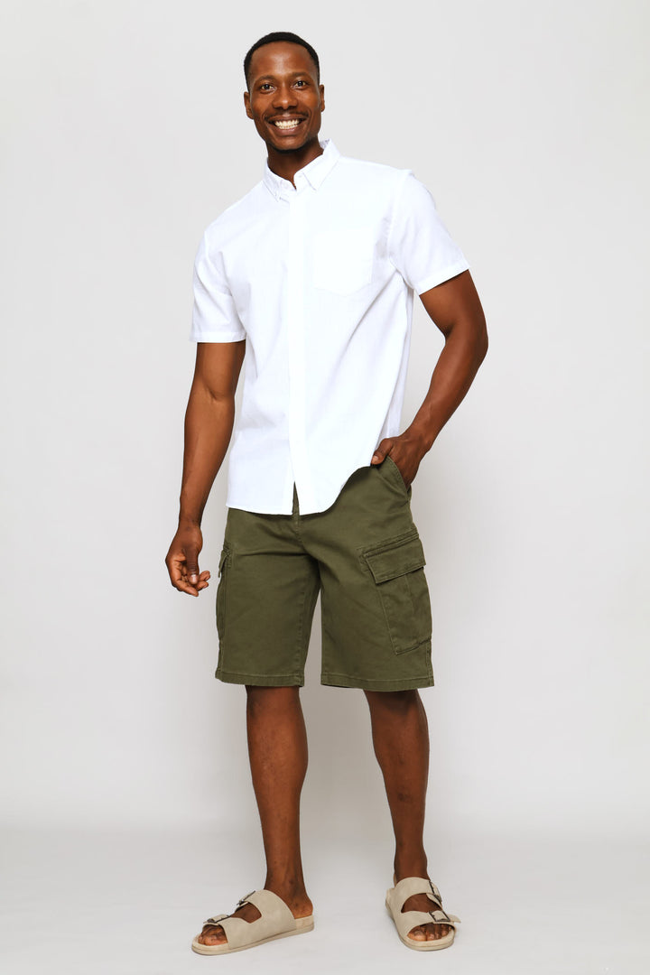 Heathered Slub Shirt - White