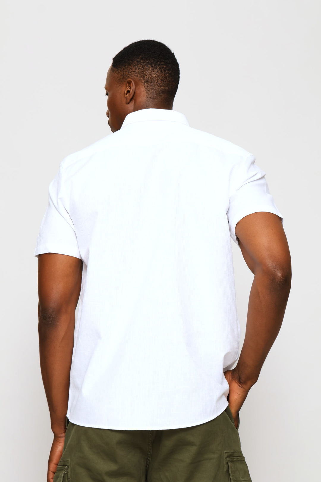 Heathered Slub Shirt - White