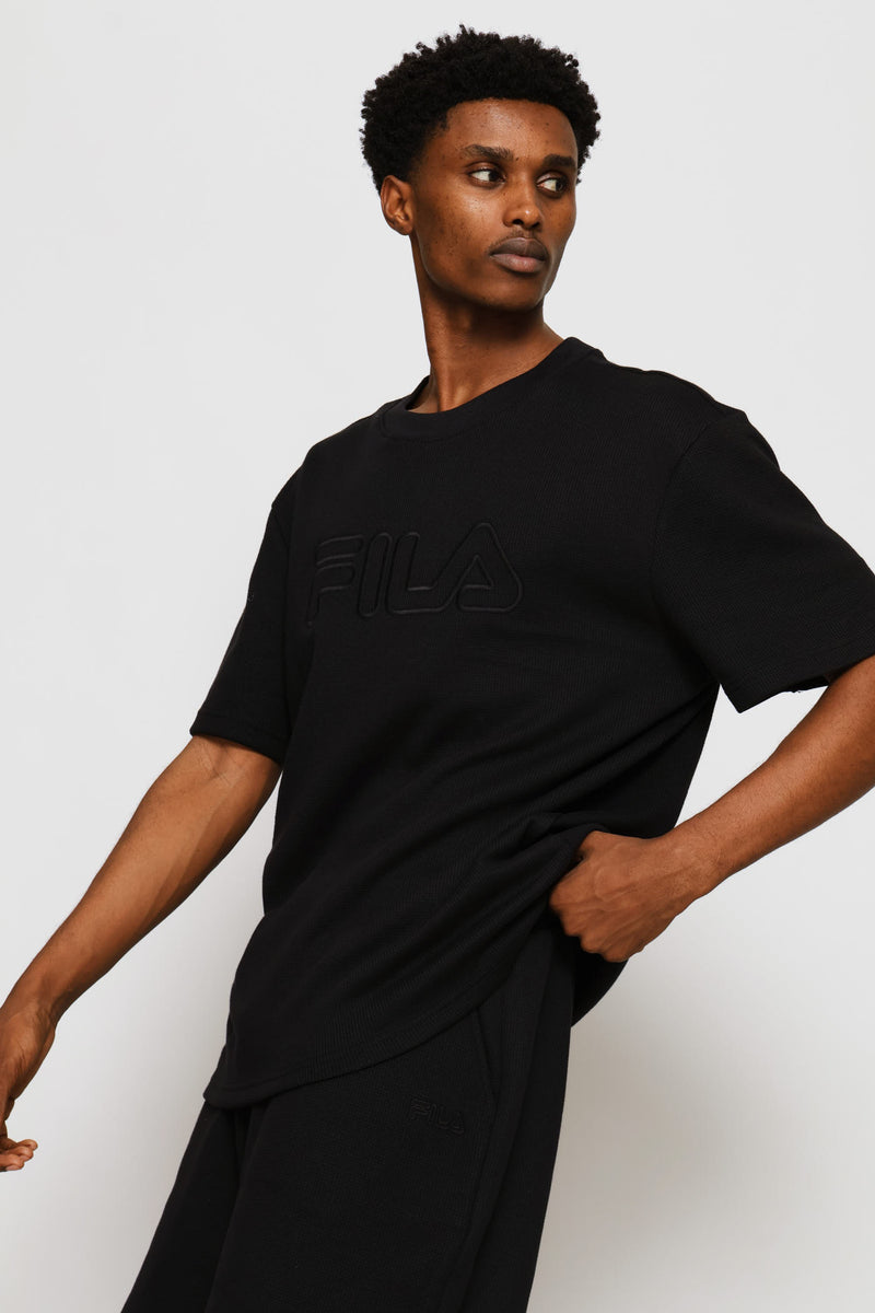 Caleb Waffle T-Shirt - Black