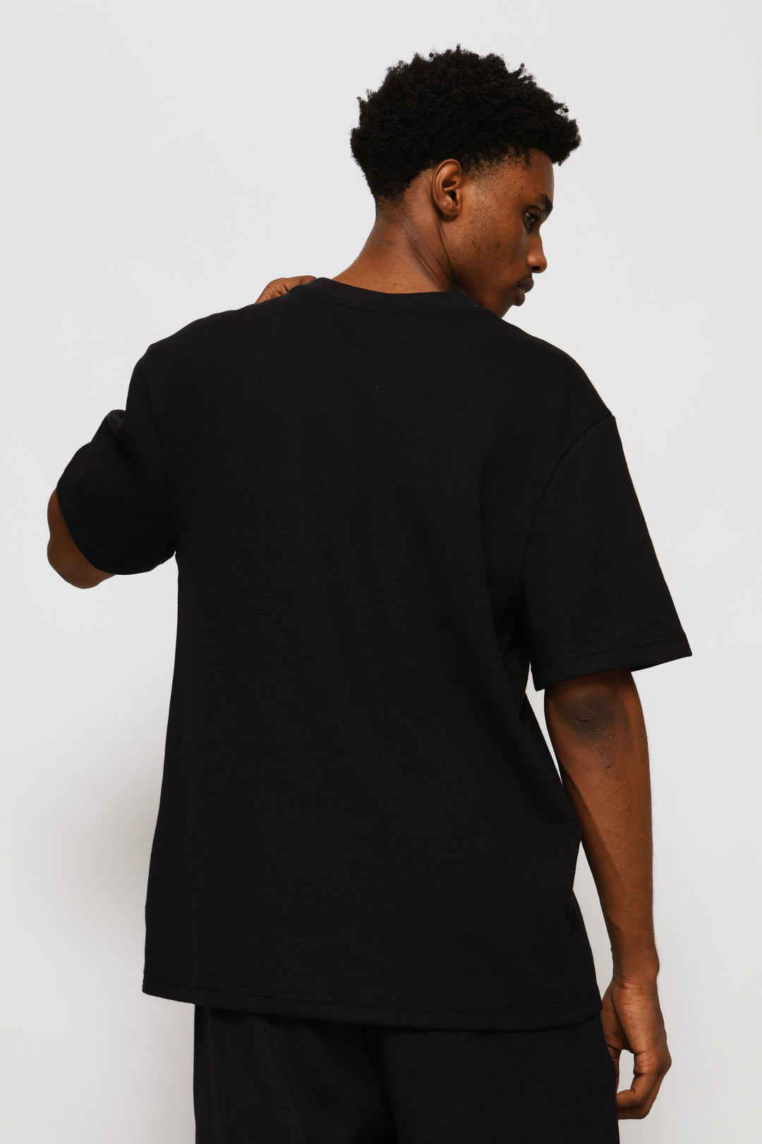 Caleb Waffle T-Shirt - Black
