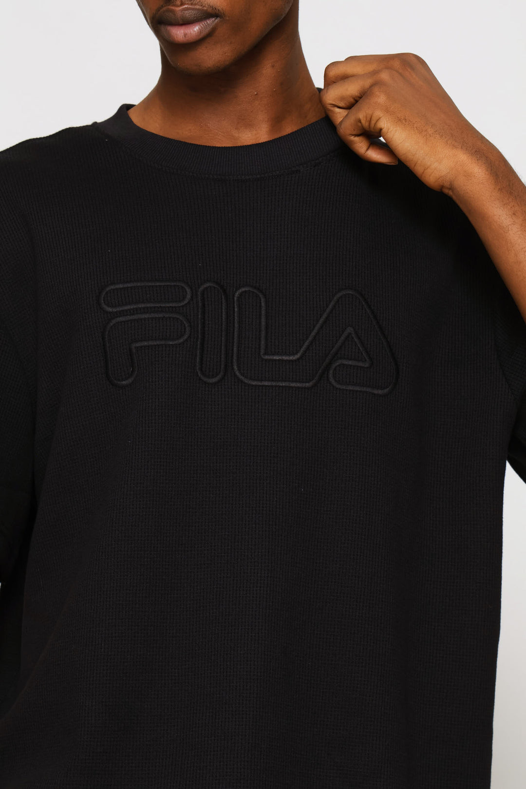 Caleb Waffle T-Shirt - Black