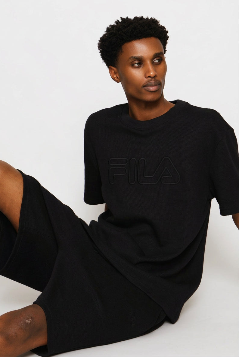 Caleb Waffle Shorts - Black