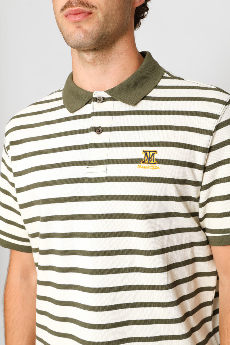 Heavy Weight Striped Golfer - Fatigue/Cream