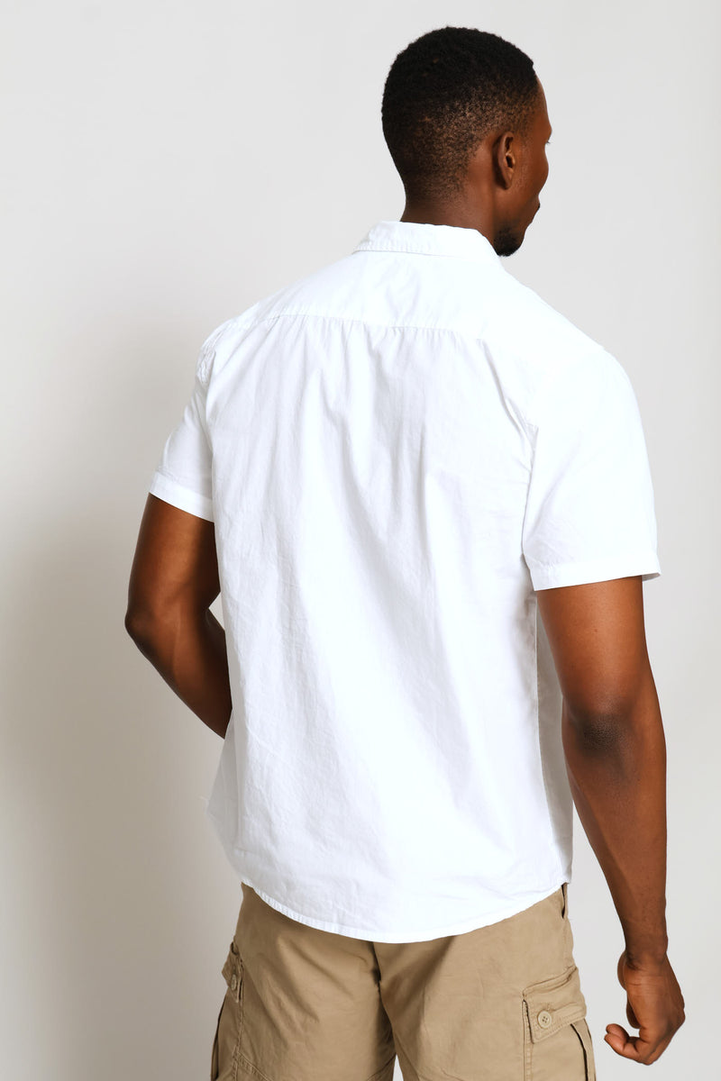 Panel Poplin Shirt - White