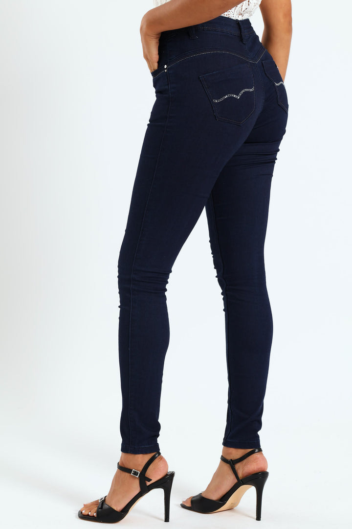 Kale Jon Basic Skinny Jean - Black/Blue