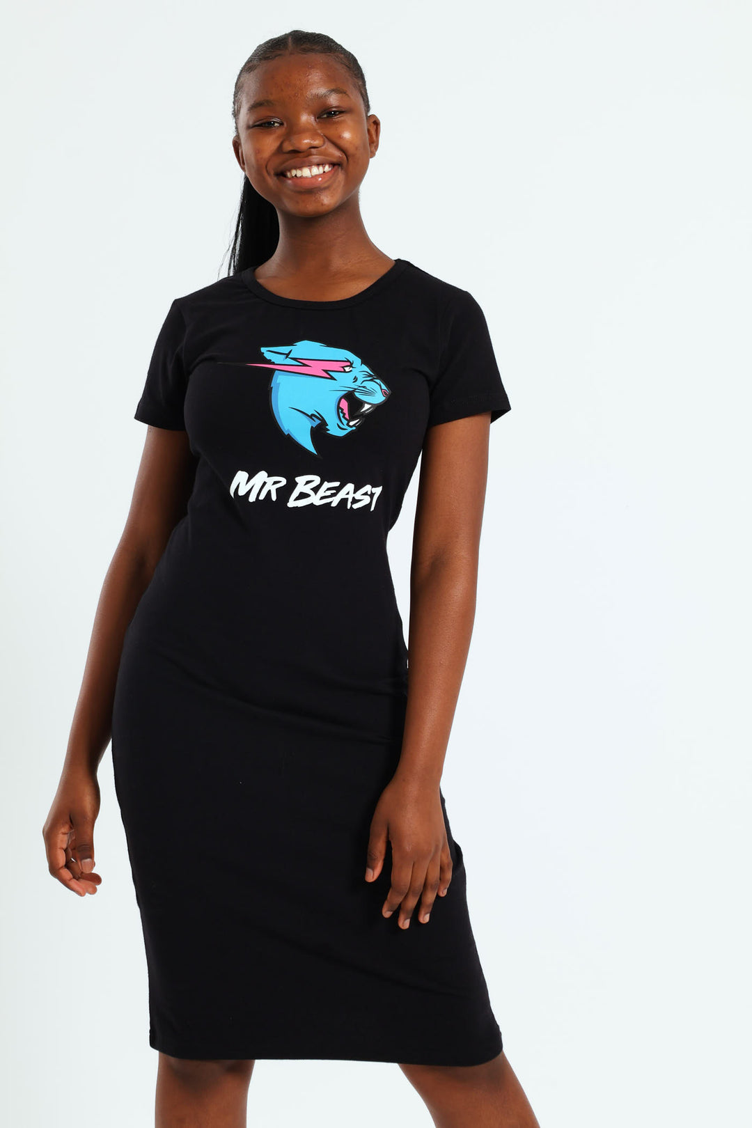 Girls Mr Beast Dress - Black