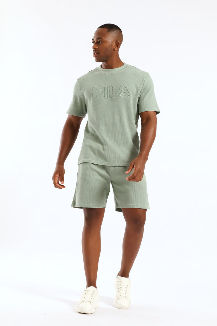 Caleb Waffle T-Shirt - Sage