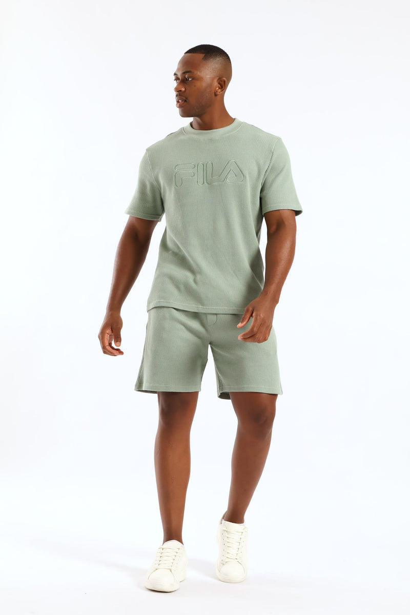 Caleb Waffle T-Shirt - Sage