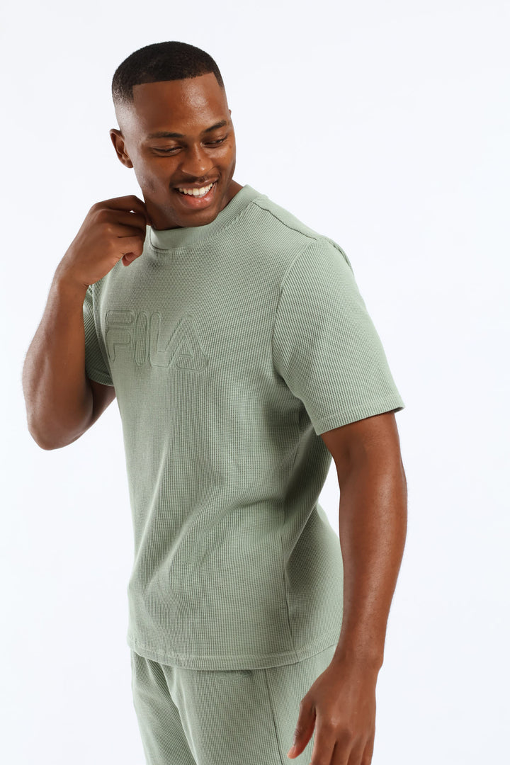 Caleb Waffle T-Shirt - Sage