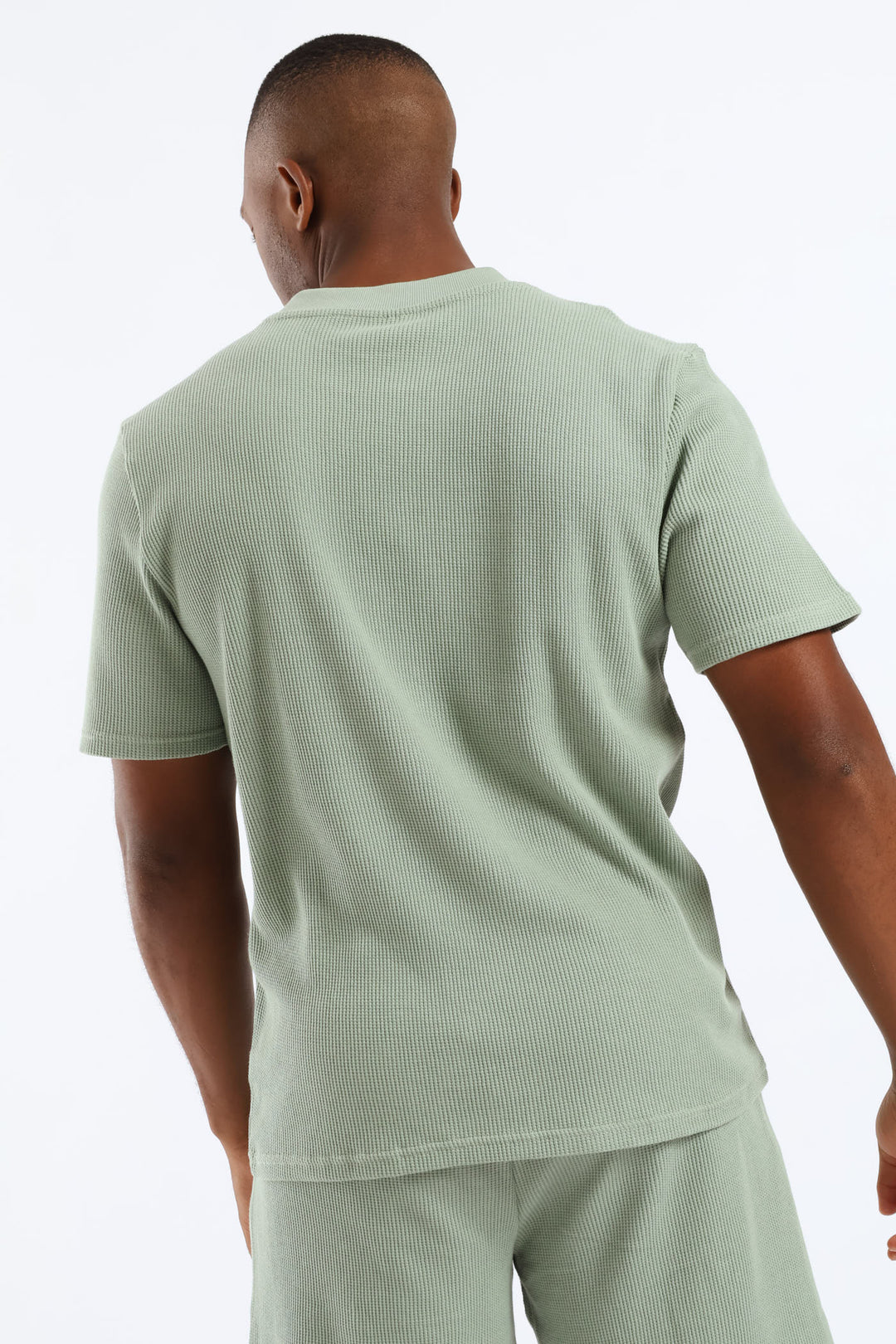 Caleb Waffle T-Shirt - Sage