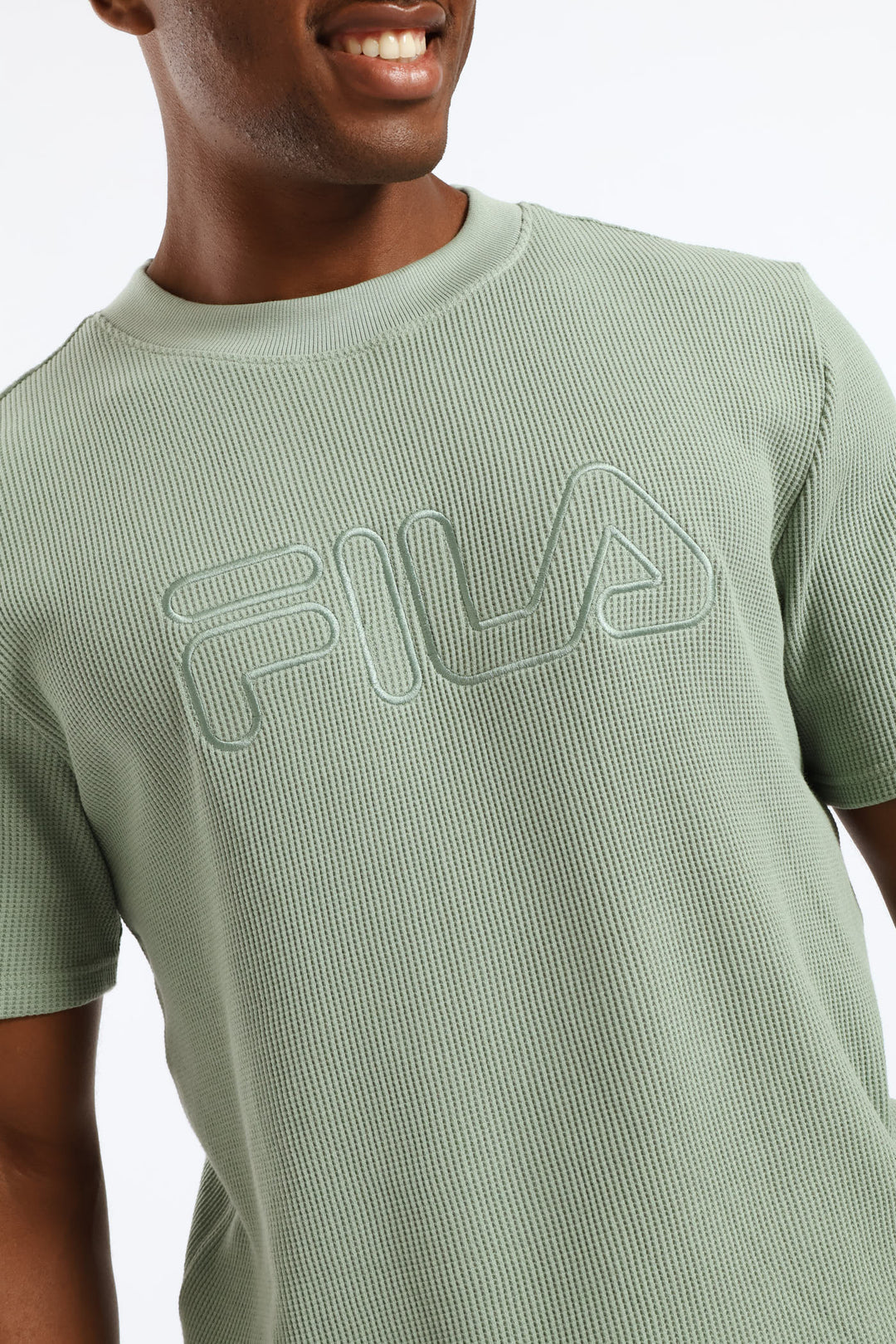 Caleb Waffle T-Shirt - Sage