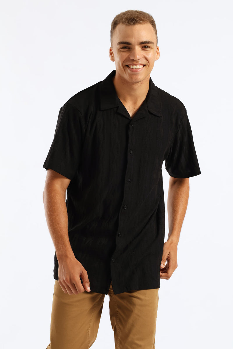 Surface Interest Shirt - Black