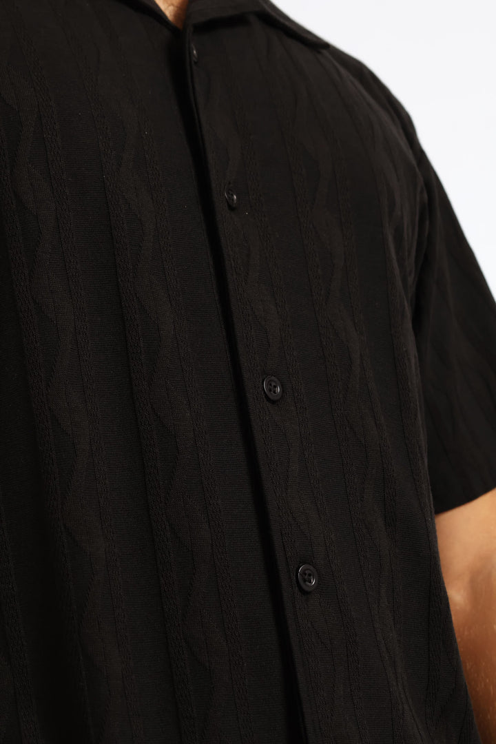 Surface Interest Shirt - Black