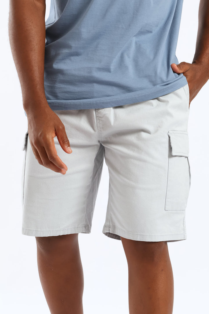 Basic Cargo Shorts - Light Grey