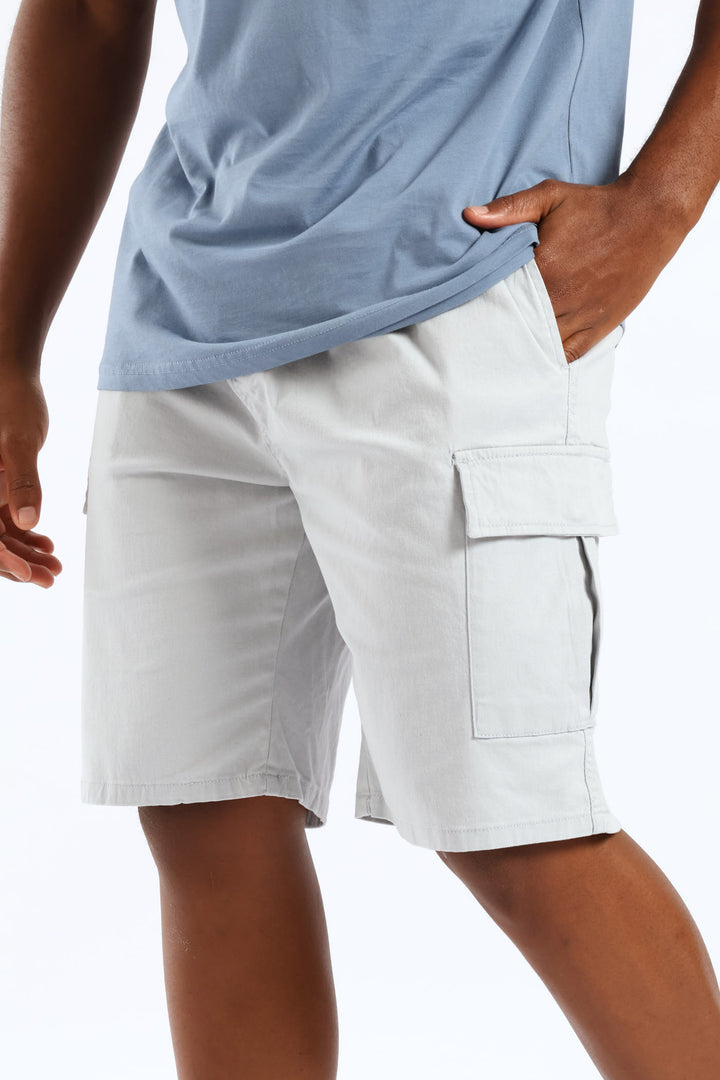 Basic Cargo Shorts - Light Grey