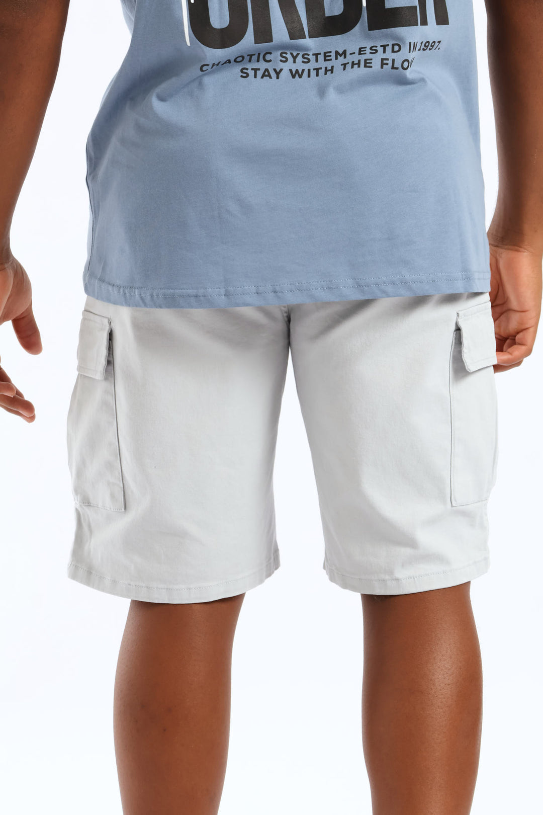 Basic Cargo Shorts - Light Grey