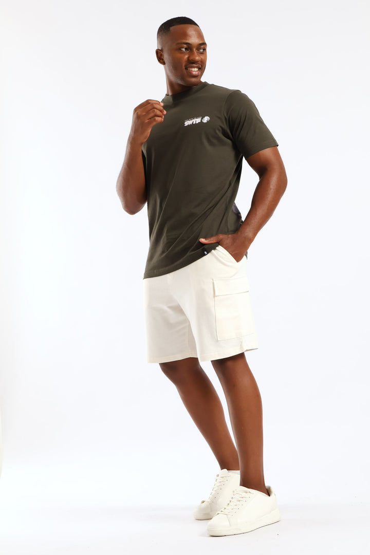 Cargo Fleece Shorts - Off White