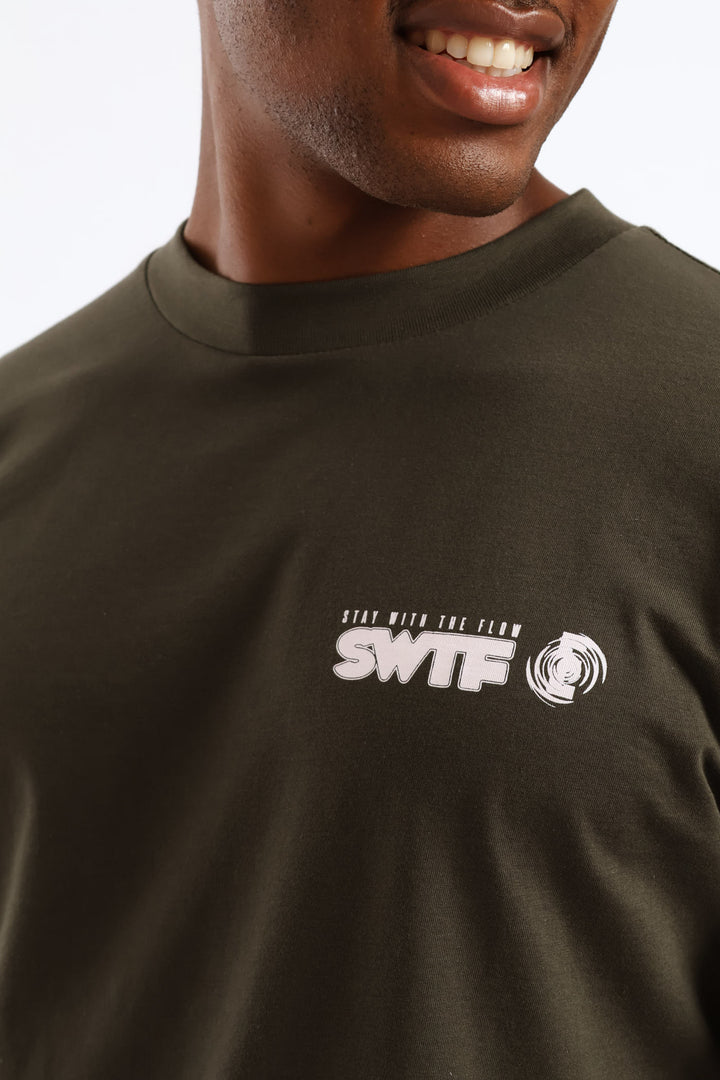 Lightning Front & Back Tee - Fatigue