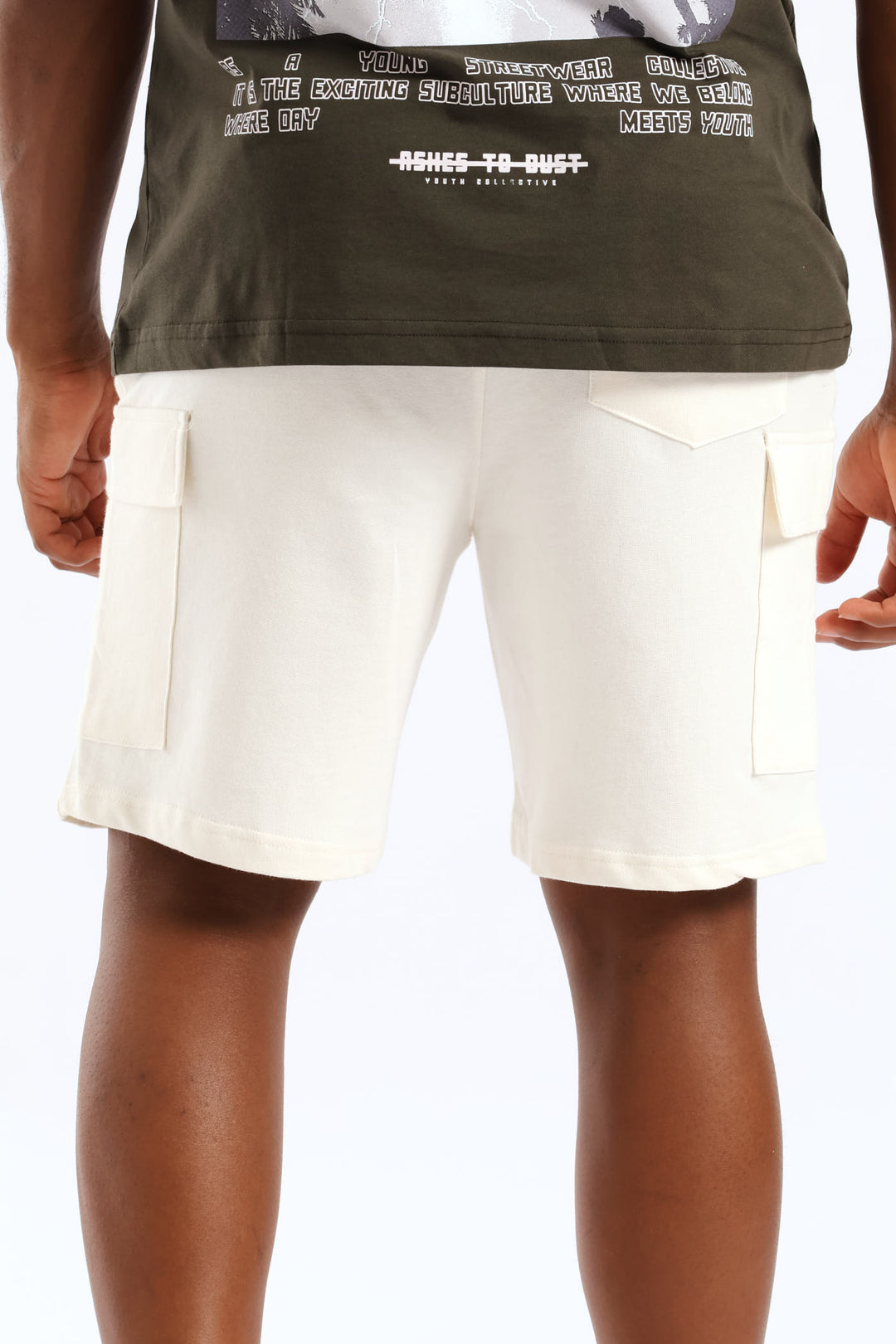 Cargo Fleece Shorts - Off White