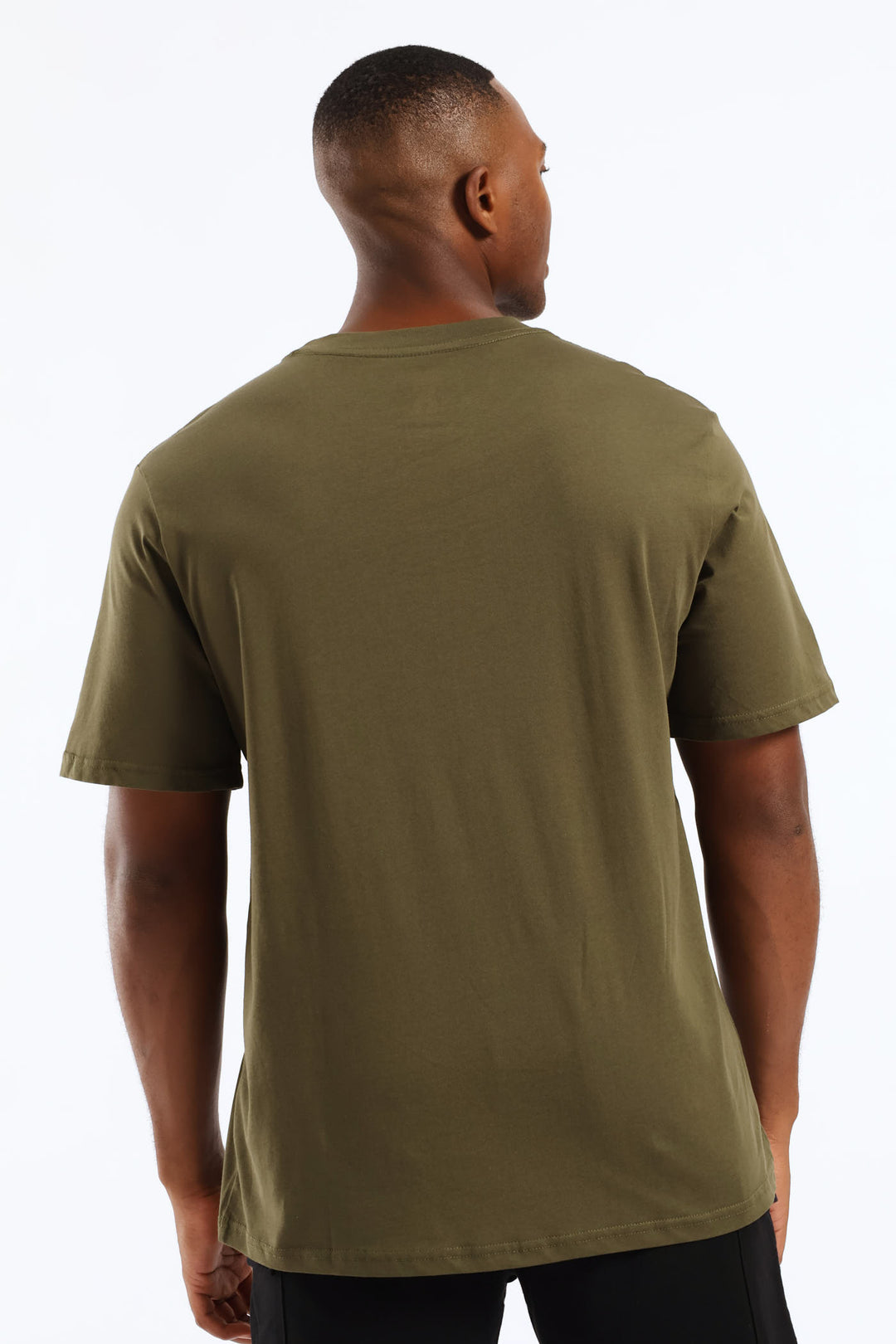 Gangsta Teddy Front Print Tee - Olive