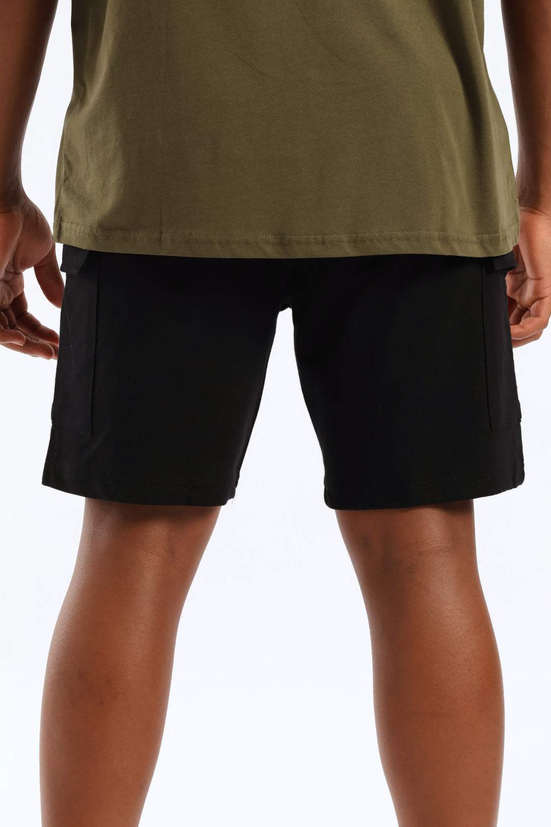 Cargo Fleece Shorts - Black