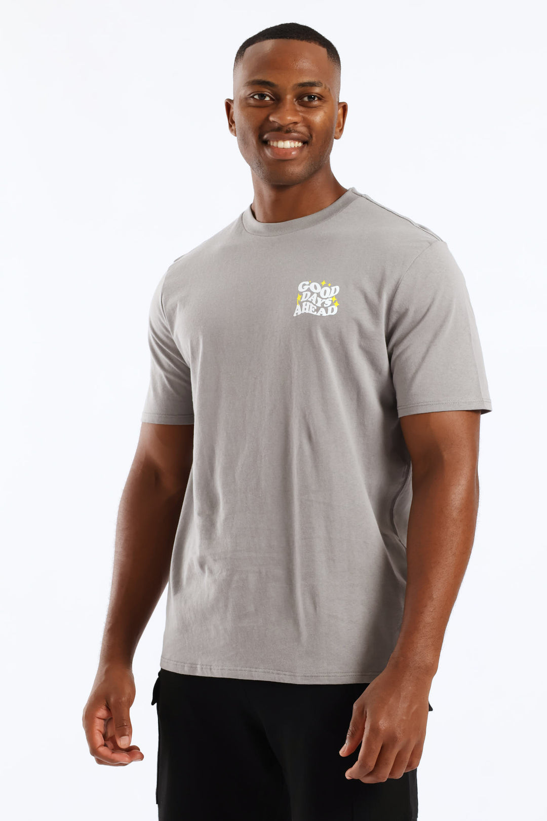 Good Days Front & Back Tee - Grey