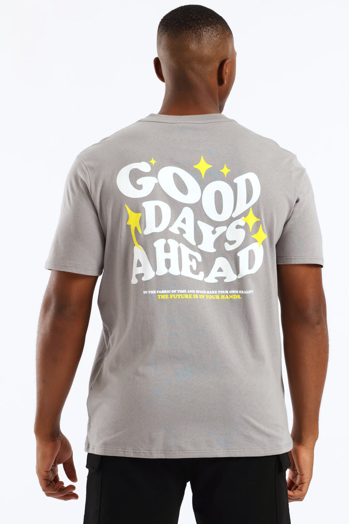 Good Days Front & Back Tee - Grey