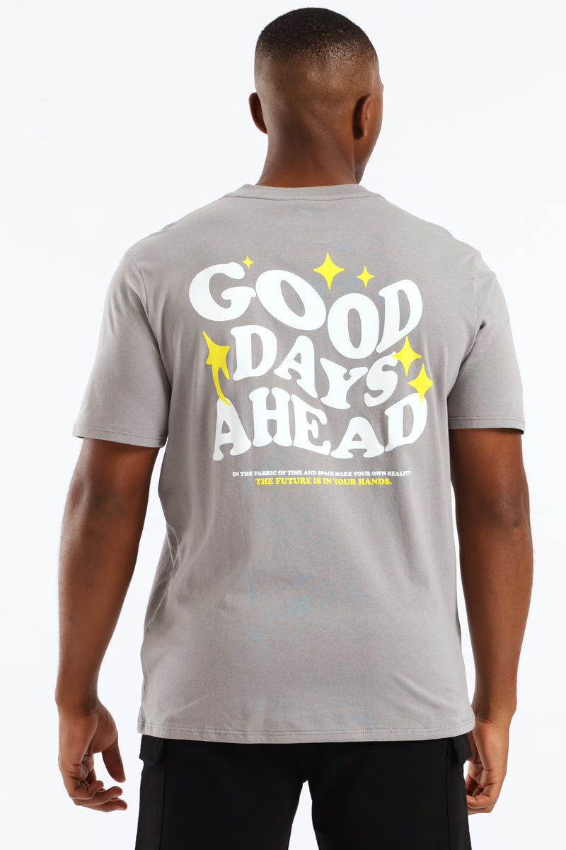 Good Days Front & Back Tee - Grey