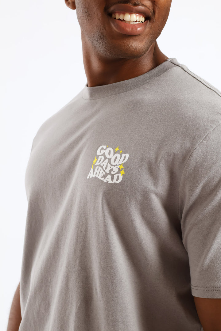 Good Days Front & Back Tee - Grey