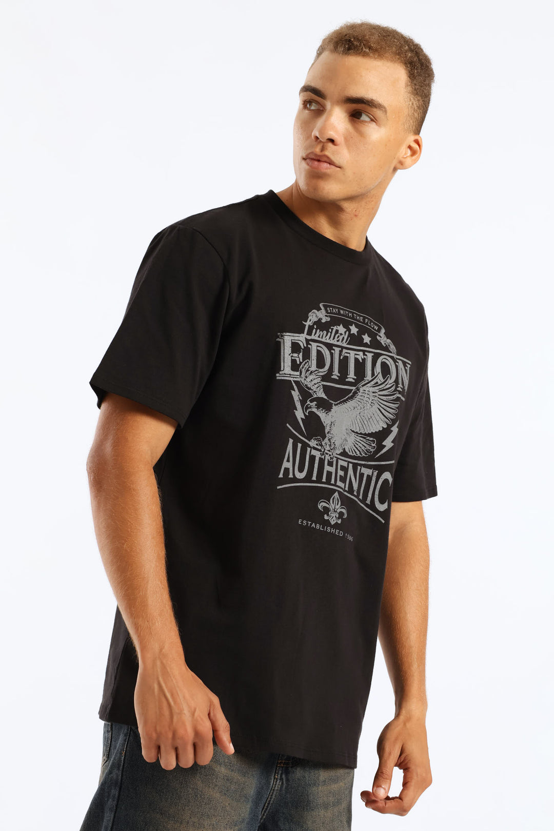 Basic Print Tee - Black